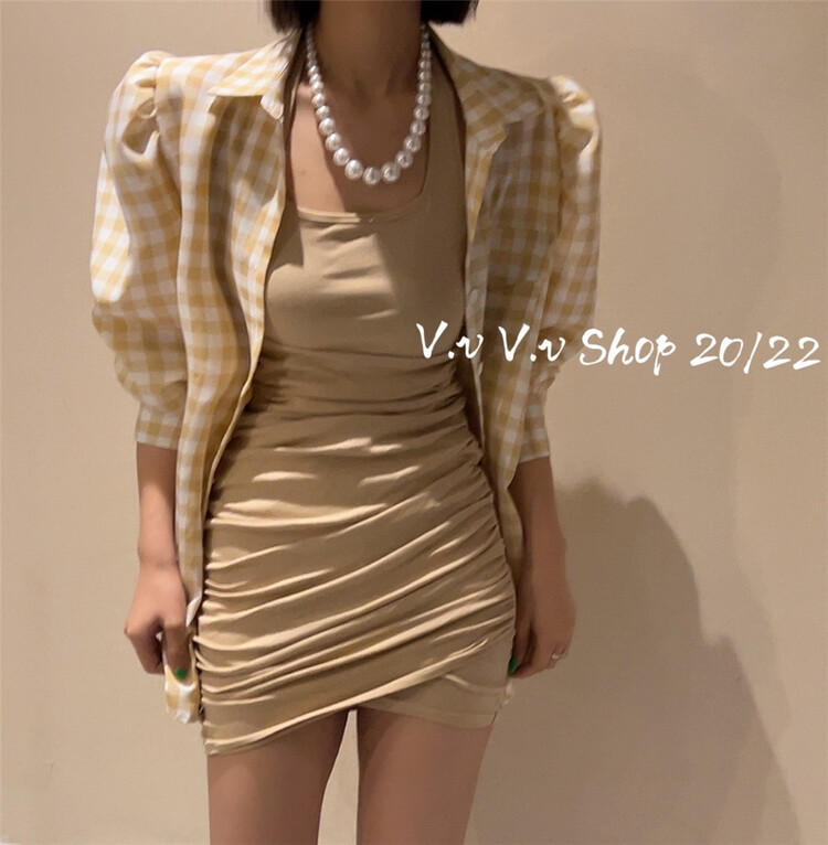 [v.v] sexy slim neck dress (not including external matching) 7237# cqw