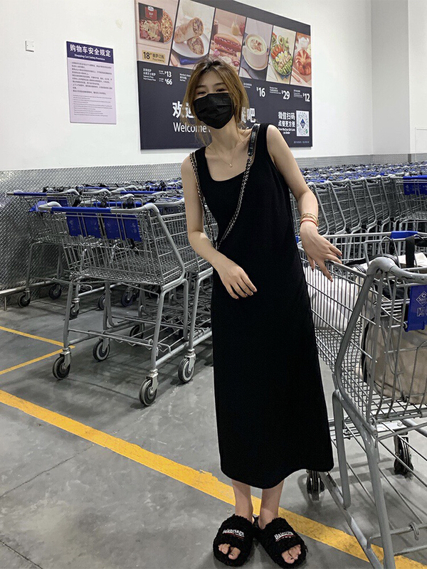 [wgwe] Vest Medium Length bottomed dress 1003# PCZ