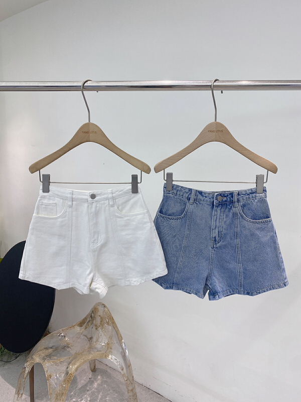 [Yang lotus] comfortable and versatile simple denim shorts s12243243# ozq