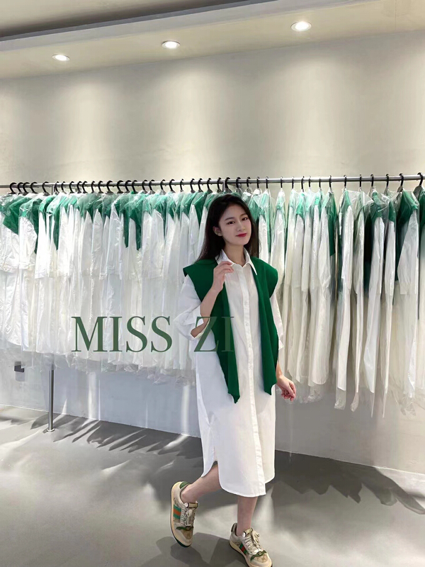 [Hello] Korean casual single breasted loose shirt (with shawl) 9770# XYY