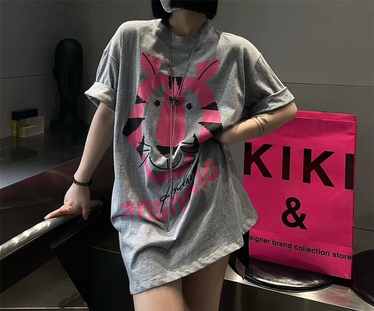 goods in stock! New in early summer! [Zia] Korean casual cartoon printed short sleeve T-shirt 920357# zyh