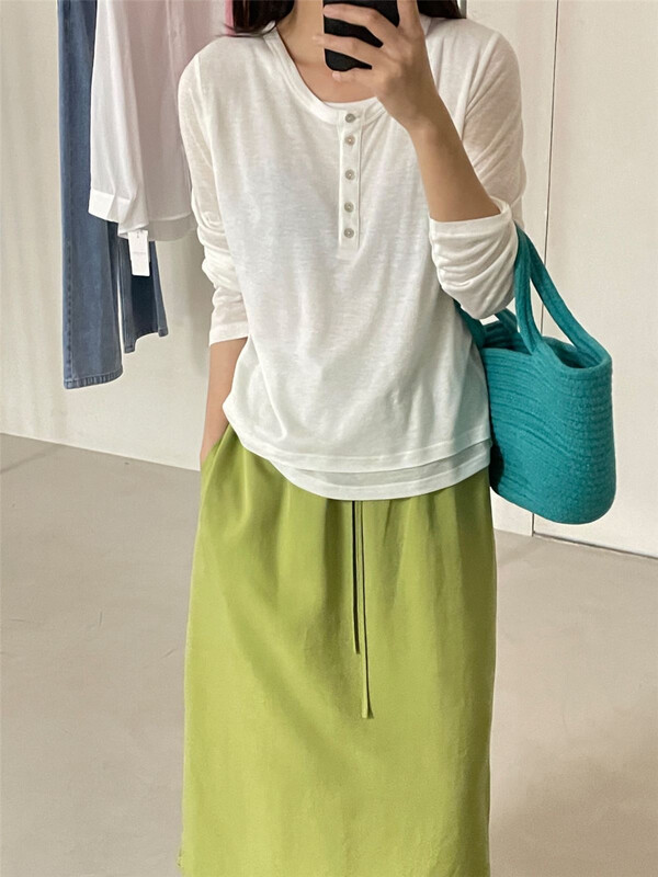 goods in stock! [clean space] candy color Japanese fake two versatile knitted cardigans (including 35% wool) 31711# CLS