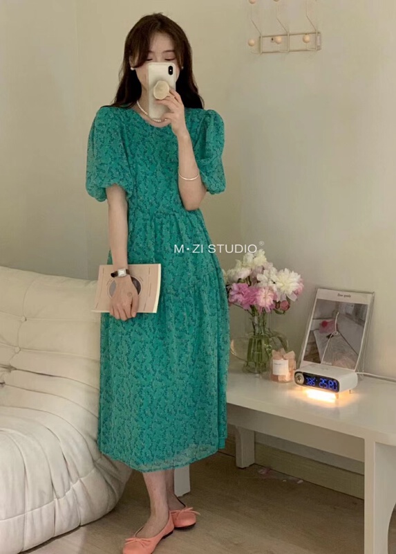 [m.zi studio] Korean Vintage Printed Dress 6952# HBx