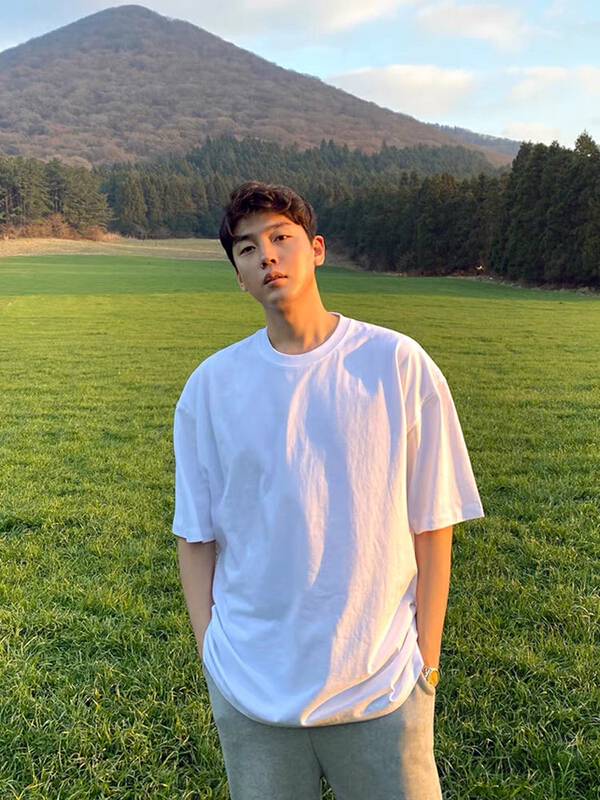 New year in early spring! [Shenzhi] crew neck loose solid color short sleeve T-shirt f2202# ZZL