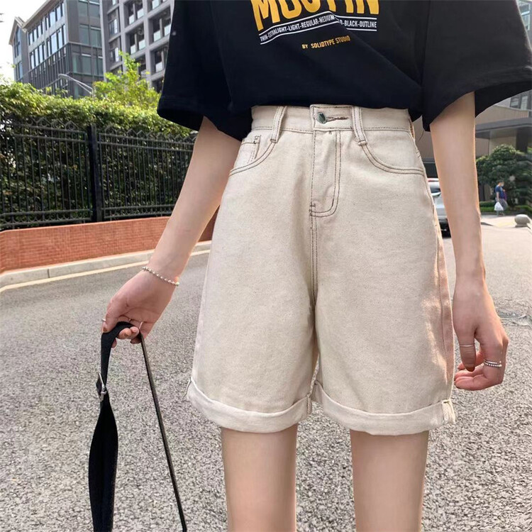 [free Valley] slim high waist comfortable denim shorts 6653# LSW