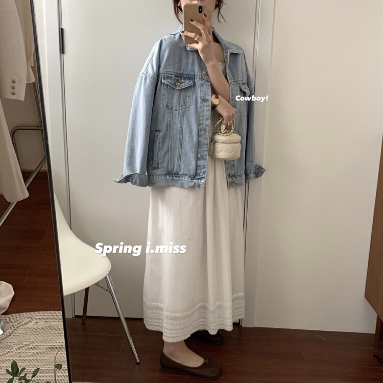 New year in early spring! [Imiss] Korean single breasted denim jacket cx755# LSW