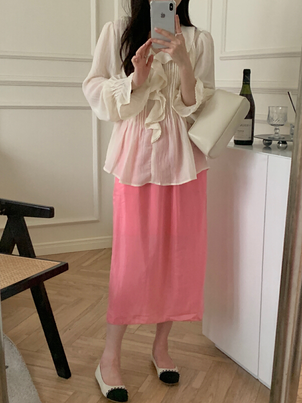[timely rain] Han Feng ins design sense of temperament sweet skirt 759# WPL