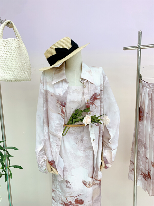 Cxdhh / new in early spring! [strict selection - planting grass and trees] Korean suspender tie dyed dress ys1-xc15-20834# ozq