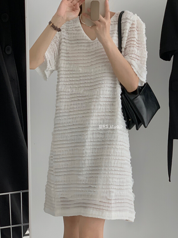 [RS] V-neck layered lace dress dh2135# XYY