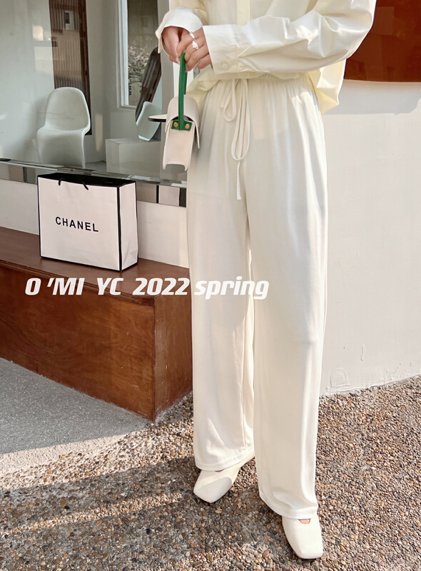 Original price 42.86! New year in early spring! [O MI] copper ammonia wide leg slim casual pants (only casual pants) 6302# HBx