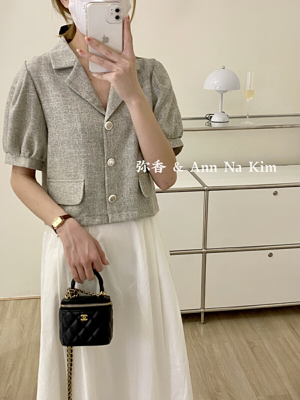 [Mi Xiang] Xiaoxiang design button up Korean shirt 5220# hjy
