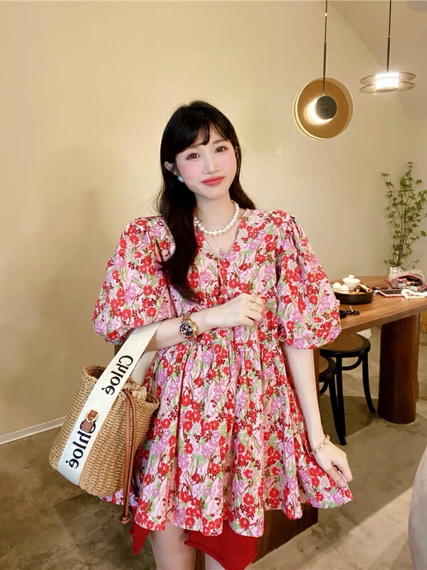 [savage] Korean retro small floral dress ys1-e8235# WPL