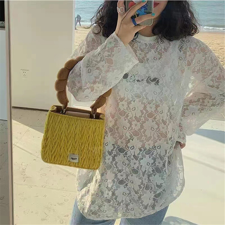【N】 Large loose long sleeved lace sunscreen shirt 0859# WTT