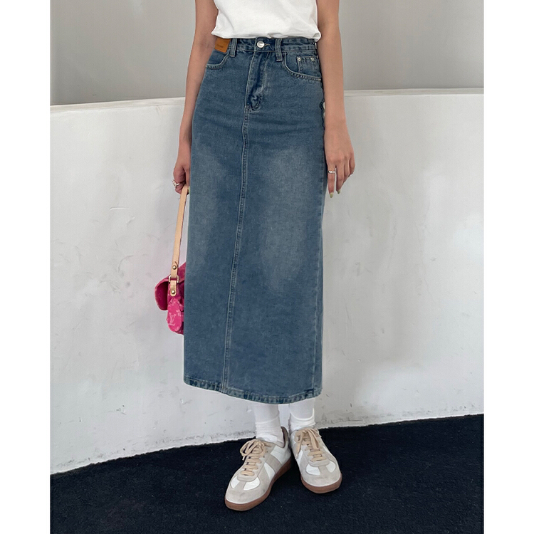 [FabI] Korean split denim skirt 6200# XYJ