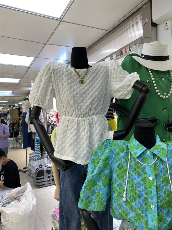 【OPEN】圓領收腰氣質小衫(只賣小衫)  3708#  OZQ