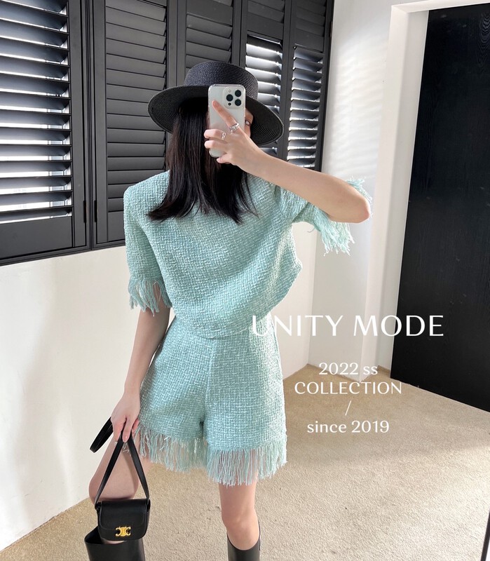 New in early summer! [unit] Xiaoxiang fengliusu Shirt Short Sleeved Shirt 8975# cqw
