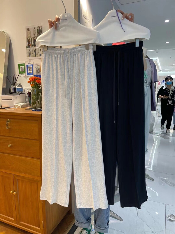 New in early summer! [cool woman] elastic waist versatile loose split casual pants wk042# CLS