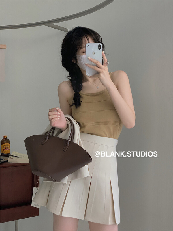 [blank] Korean suspender short vest 552108# jhy