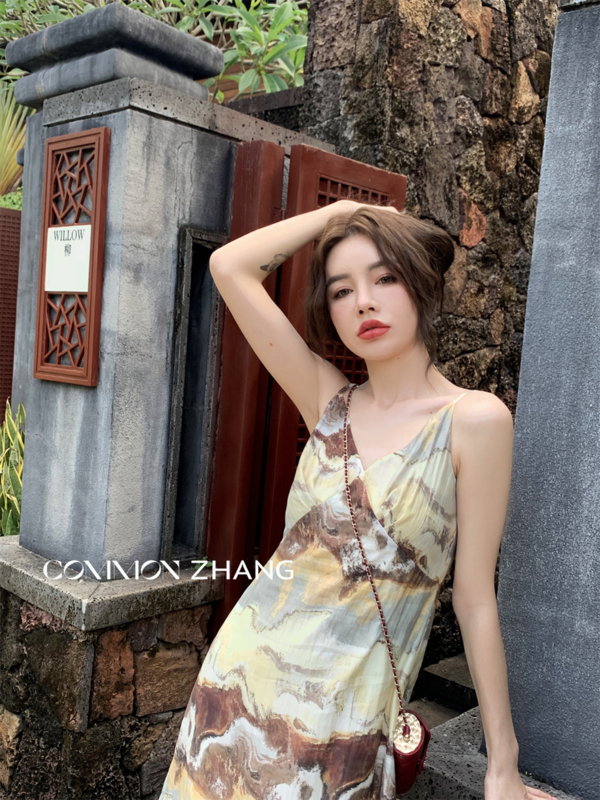 Original price 108.99! New year in early spring! [CZ Zhang] suspender lady dress 62175# jhy