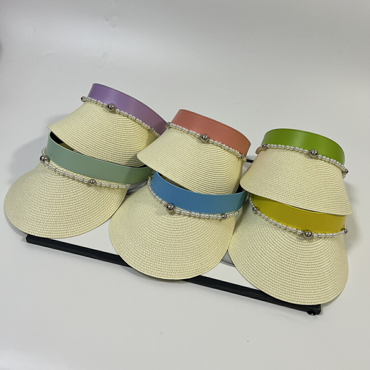 [aesthetic hat industry] pearl empty top sunshade hat 3068# LSL