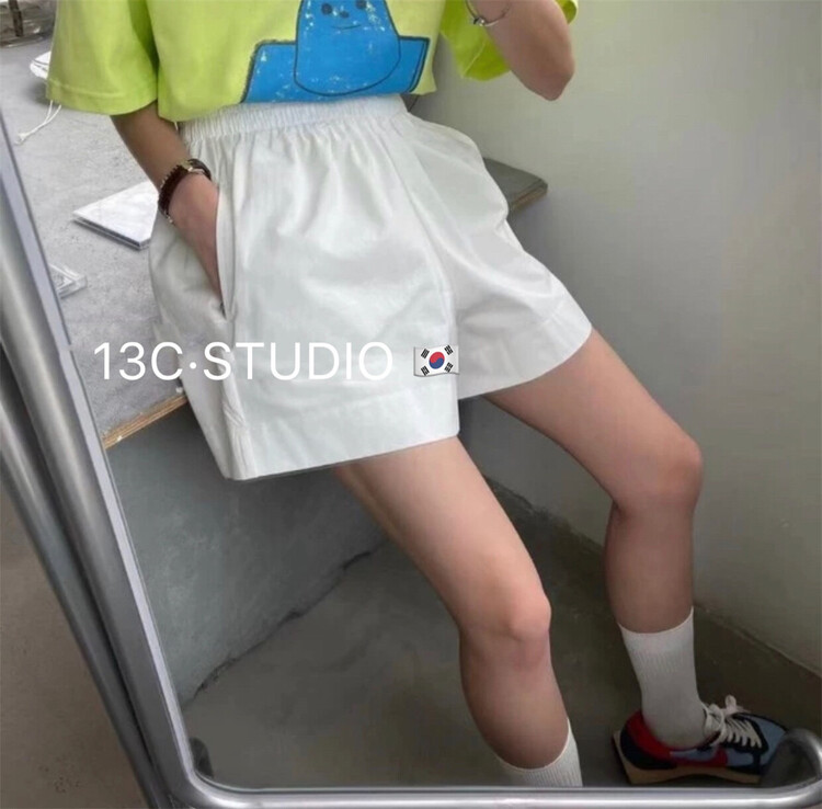 New in early summer! [13C. Studio] elastic waist simple and comfortable casual shorts ys1-8958# PCZ