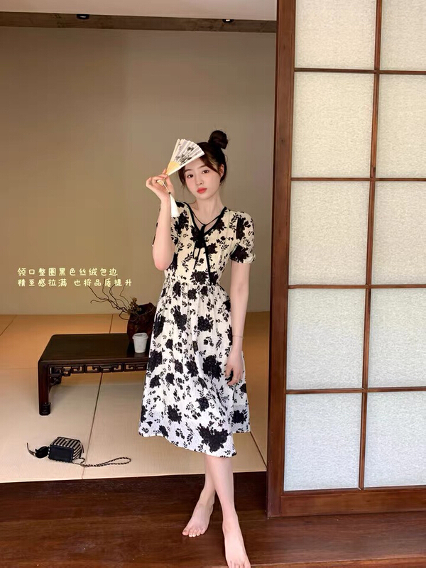 [w design] Korean style flower dress 20151-1# WPL