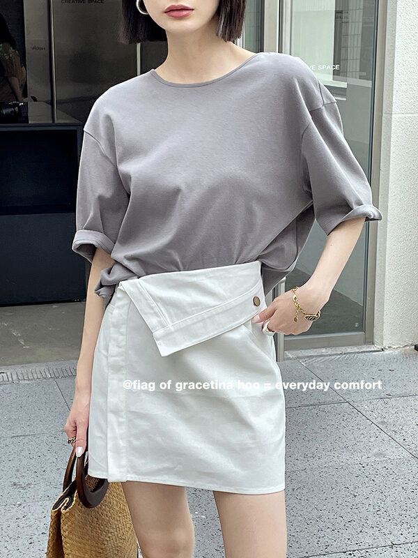 New in early summer! [gracetina Hoo] textured group head Pleated Mini Skirt bq2154# zxl