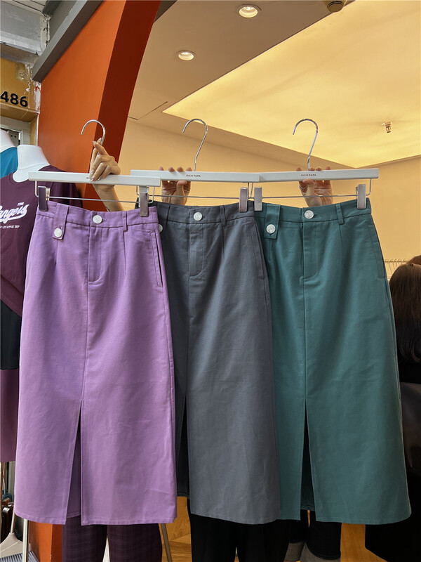 goods in stock! New in early summer! [rich Papa] Korean split and versatile skirt q059# zxx