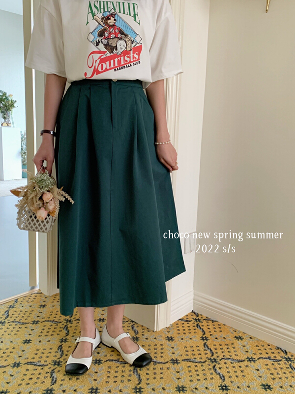 New year in early spring! [choco] Korean style clean versatile skirt a7339# LSW