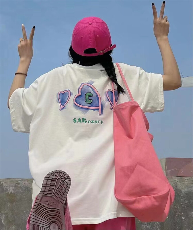 New in early summer! [didi] Love Print Pullover short sleeve T-shirt 5123# ozq