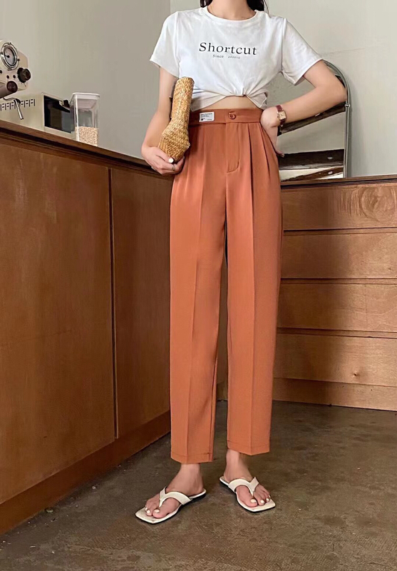 [thousand degree] vertical belt label high-grade casual pants 1125# LSW