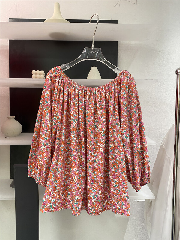 goods in stock! [t.bear] Korean floral versatile one shoulder shirt 28321-1# zxx