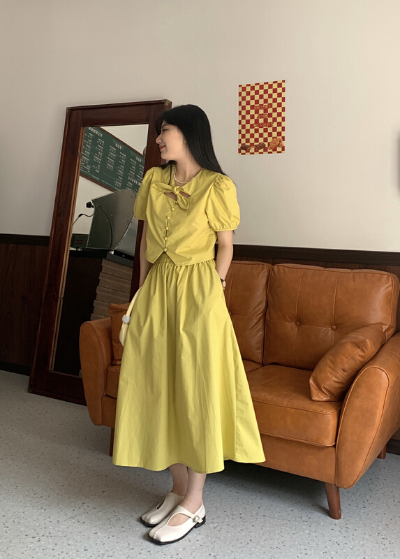 goods in stock! New in early summer! [from. V] design sense solid color ladies' blouse (only selling blouses) 7937# L