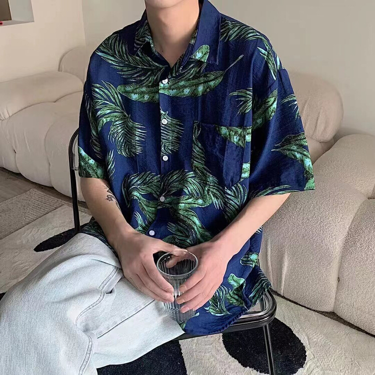 New in early summer! [oct.secisland] loose retro casual shirt ft368# PxQ