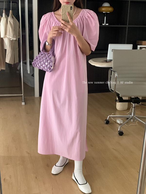 [AF] Korean version two wear bubble sleeve dress 90151# XYY