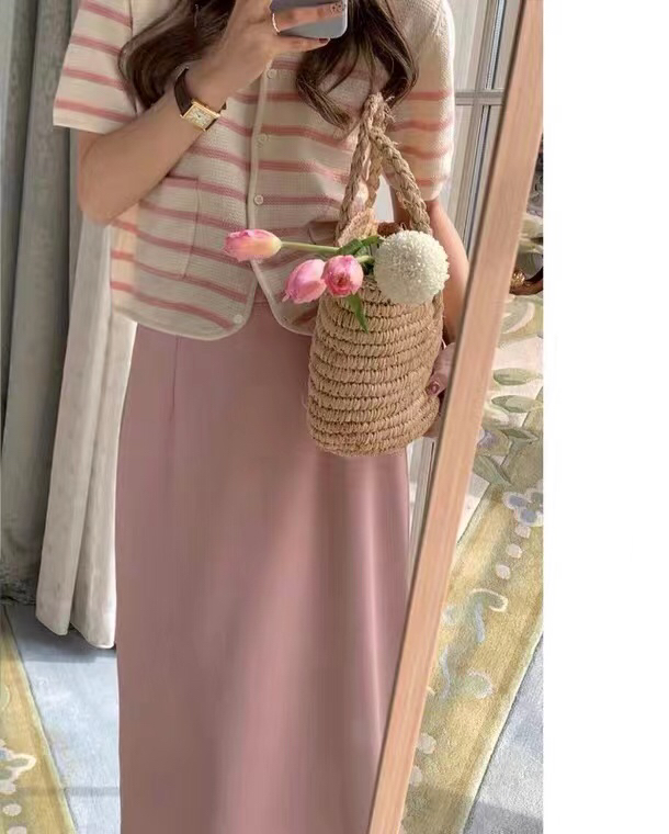New in early summer! [C + home] Korean stripe xiaoxiangfeng knitted cardigan (including 10% wool) 22213# HBx
