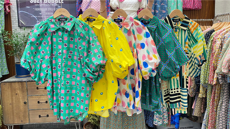New in early summer! [N21] Hong Kong style fashion Versatile Single breasted printed shirt 8166# WPL