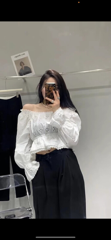 New in early summer! [mi ni] one shoulder fashion slim shirt 2895# PCZ