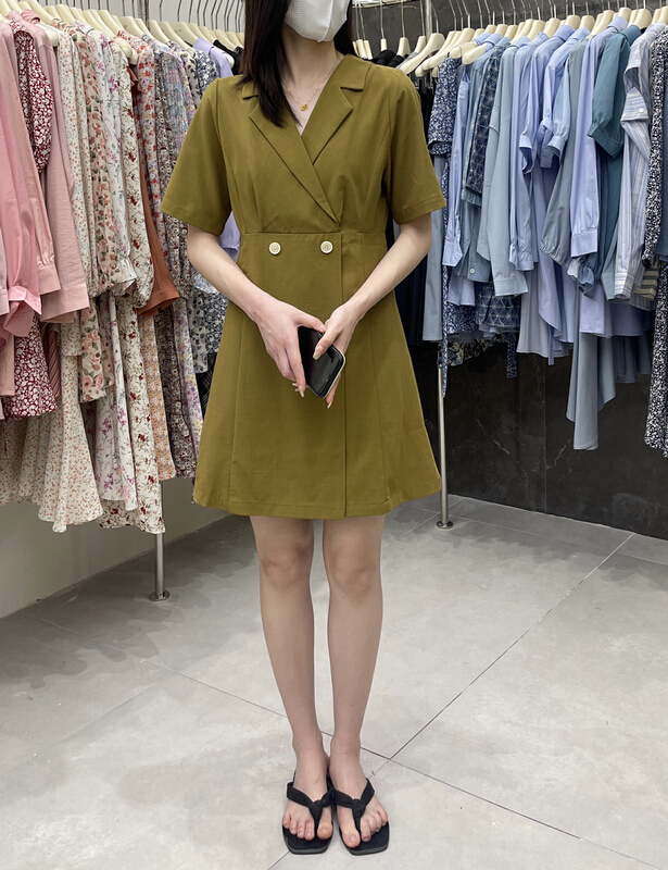 goods in stock! New in early summer! [uone] Hong Kong style vintage dress 097570# LSL