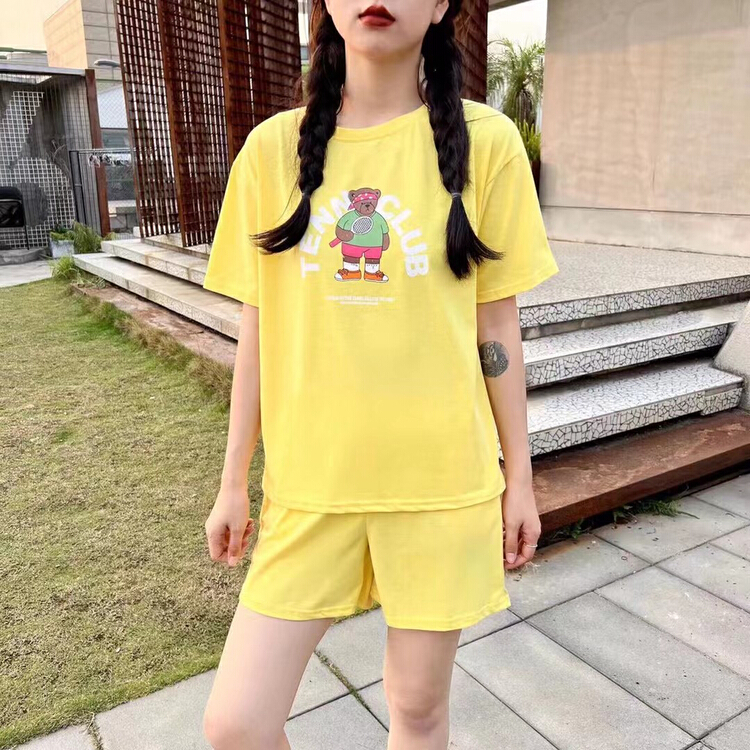 [ziyijia] printed loose T-shirt + casual pants set ys3-918# WTT