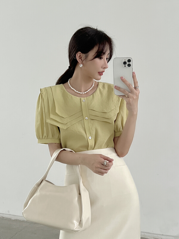 New in early summer! [context sense] Korean version of foreign style fashion shirt tts1403# CLS