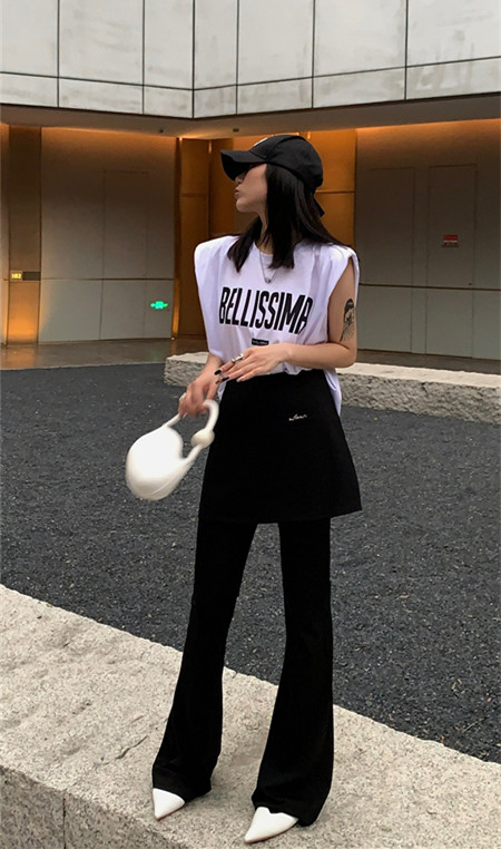 [INSS] Korean fake two-piece casual pants 90206# LSL