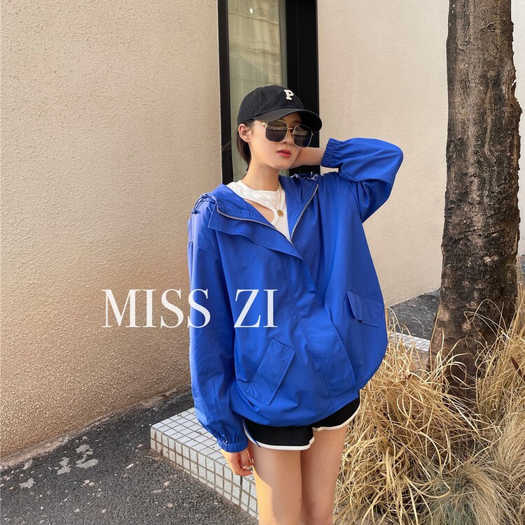[miss Zi] Korean casual loose hooded sunscreen shirt ys1-2301# cqw