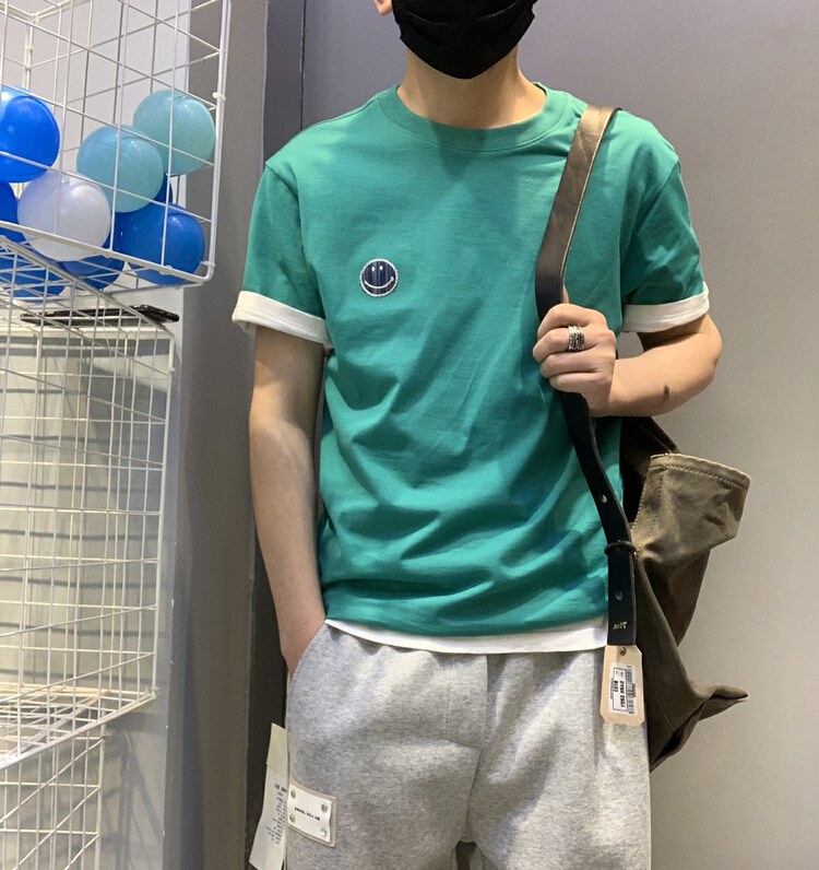 New year in early spring! [Han style] Japanese cotton simple and versatile short sleeve T-shirt 710# ZZL