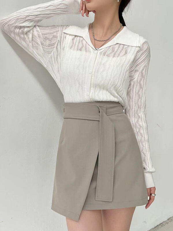 [context sense] slim and versatile high waist skirt mnc901# CLS