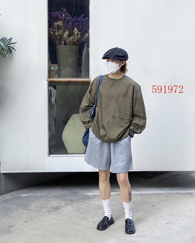 Original price 77.83! [fabric] round neck single pocket pullover shirt 591972# XYY
