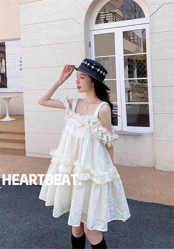 [hearteat] Korean sweet suspender fungus dress 510# zjy