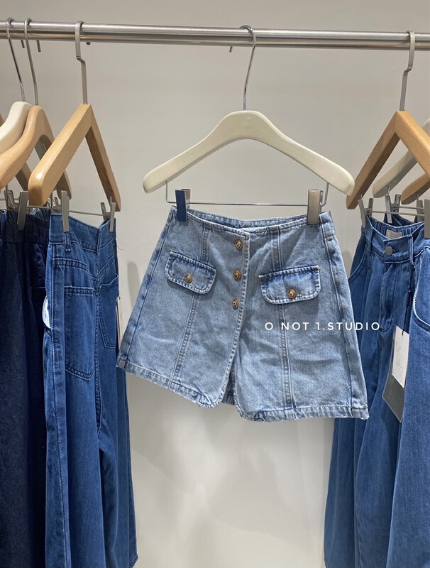 [o not 1] high waist fashionable and versatile jeans skirt pants w491# LSW