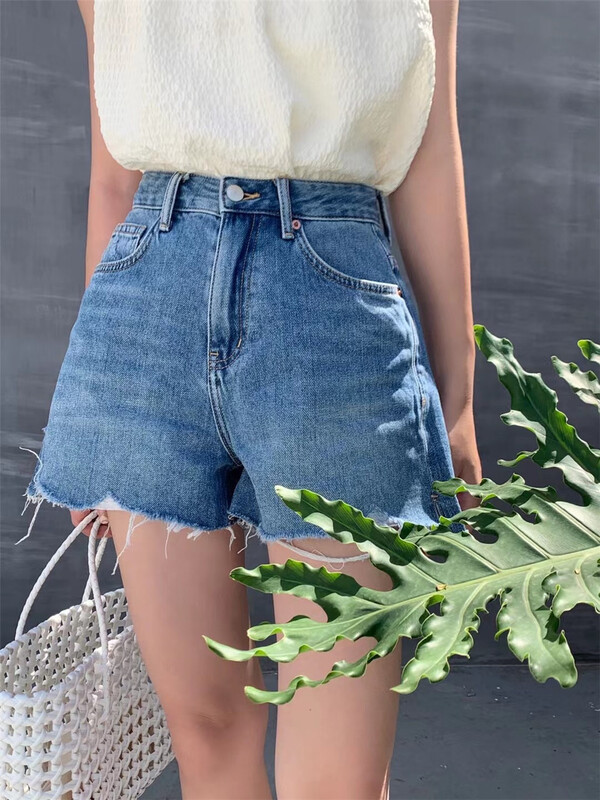 [buyer Yan Xuan - barbu] Korean fashion wool ins denim shorts 81088# Cl