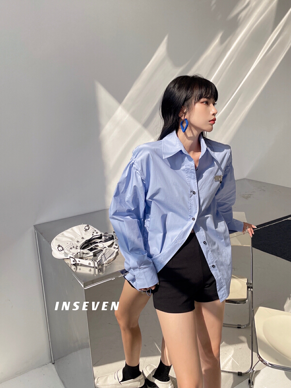 goods in stock! New year in early spring! [inseven] trendy design, drawcord adjustment, versatile shirt 25101# ozq